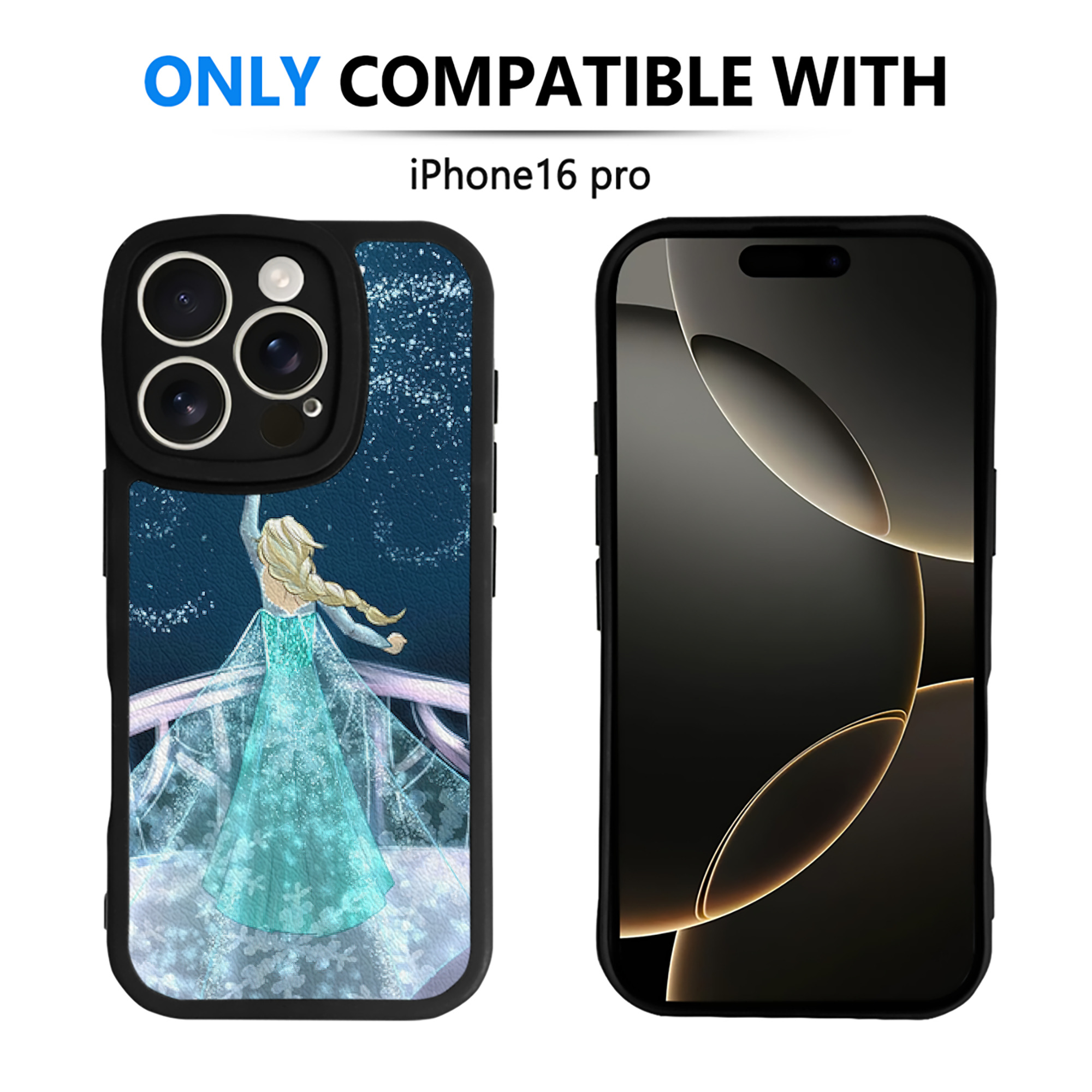 （画像用） アナと雪の女王 アンナ エルサ Frozen Anna Elsa 【iPhone 16シリーズ対応】シリコンスマホケース（レザー調） 材質：シリコン